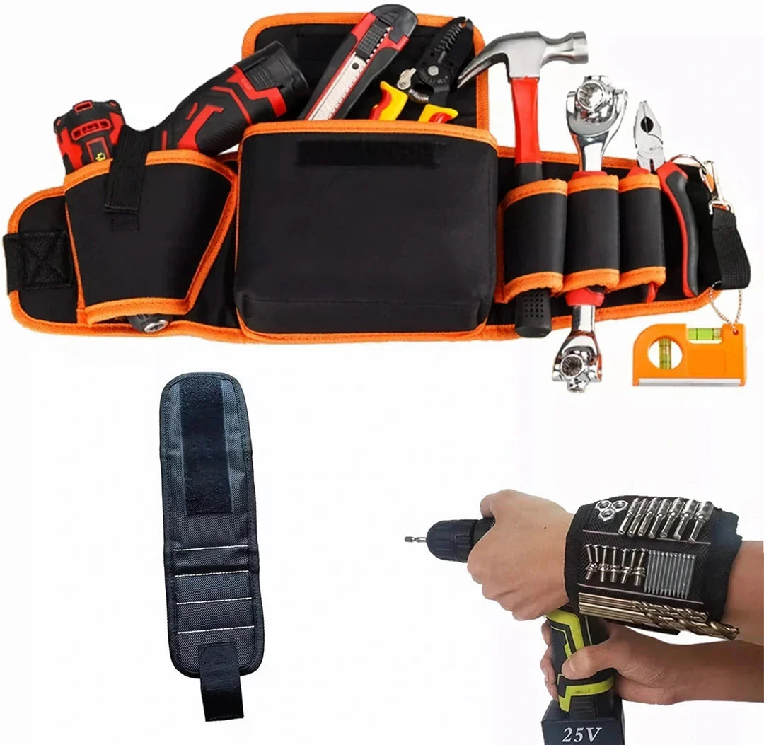 Premium Electrician's Tool Belt Organiser made from durable Oxford cloth with customisable tool slots and adjustable belt for hands-on tradespeople