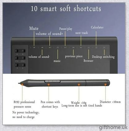 Premium digital drawing sketchpad with stylus pen, perfect for creative artists and designers