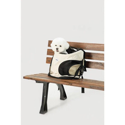 Lightweight, breathable pet sling backpack made of premium nylon and mesh, designed for small dogs and cats