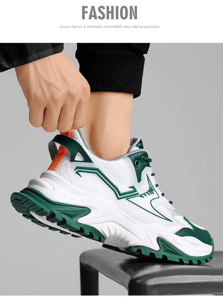 Stylish black student trainers with a breathable, casual design for comfortable everyday wear