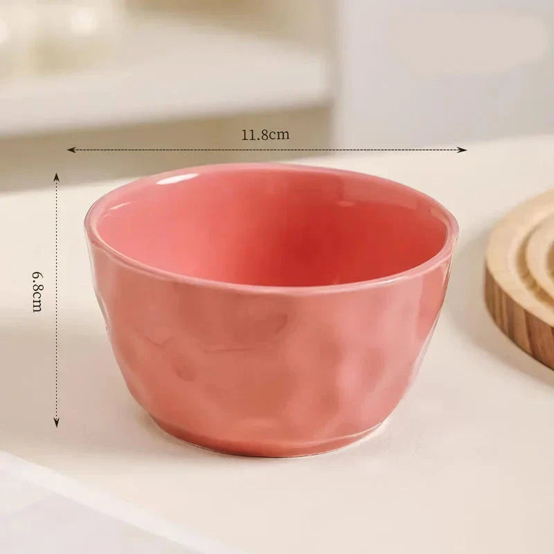 Cream Style 4.7-inch Ceramic Bowl, featuring a minimalist design and suitable for serving rice, soups, and small salads