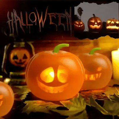 Lampkin Halloween Pumpkin Projection Lamp with spooky animations and singing performances