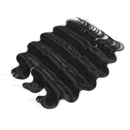 Premium 24-inch body wave crochet hair extensions in ombre blonde shade