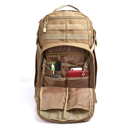 Rugged Outdoor Army Assault Backpack with 25-litre capacity, durable Oxford cloth construction, and padded shoulder straps for comfortable wear.