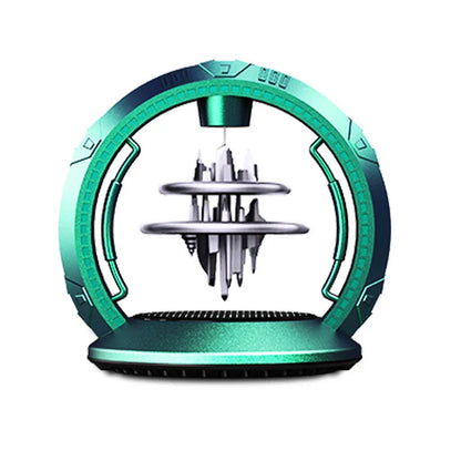 Sophisticated solar-powered car fragrance diffuser with natural plant-based aromatherapy technology