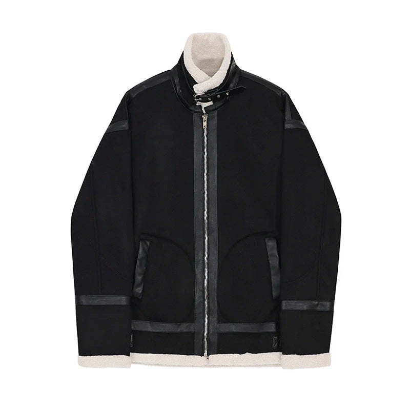 Premium casual lambswool jacket for stylish British gentlemen, featuring a zip-up design, timeless solid colour, and durable construction.
