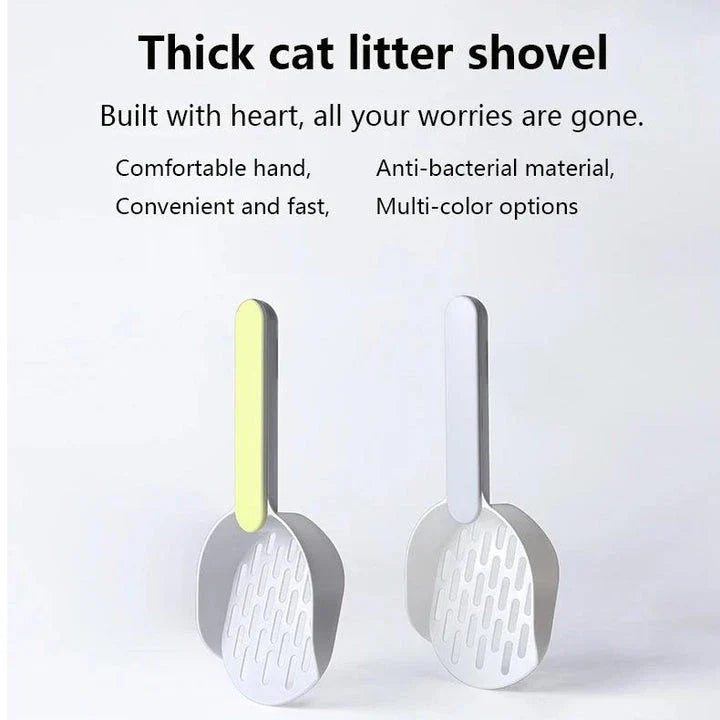 Premium Multi-Function Cat Litter Scoop with Self-Cleaning Base in Coffee Pink Colour