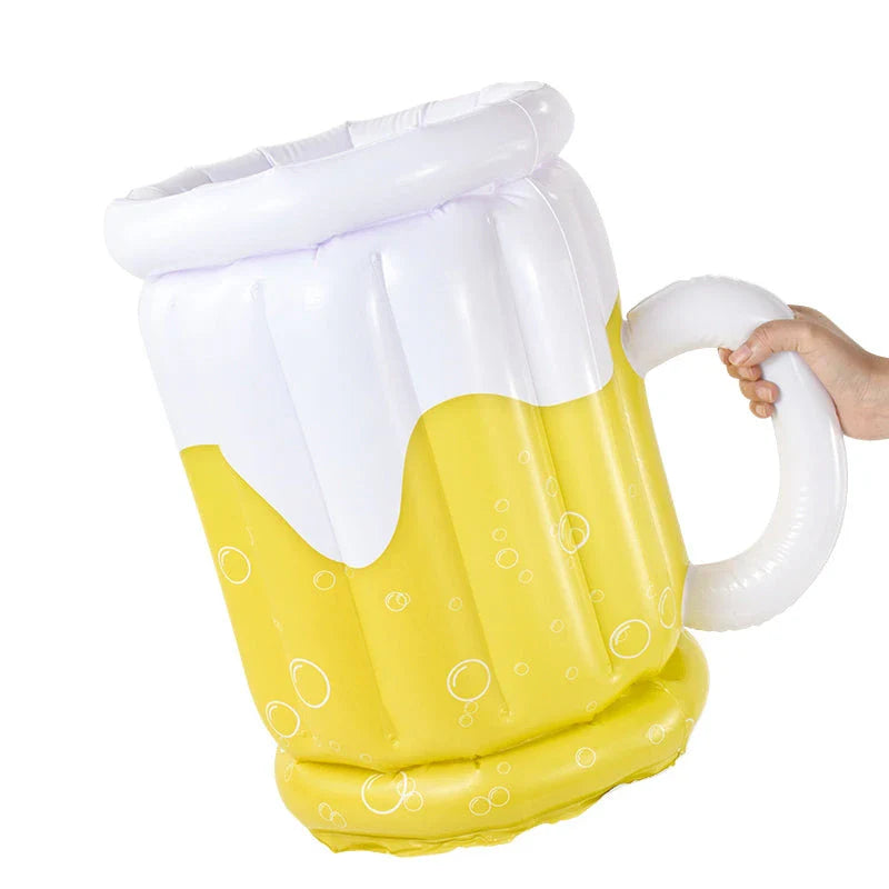 Premium inflatable ice bucket in bright yellow colour, perfect for summer parties and events