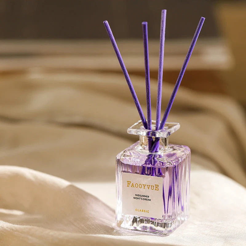 Romantic Manor Perfume Reed Diffuser - Elegant glass bottle with premium essential oil fragrance for a soothing and inviting atmosphere