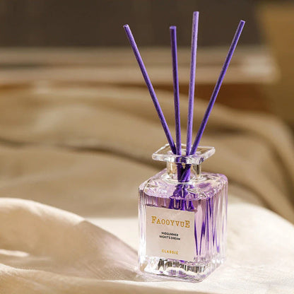 Romantic Manor Perfume Reed Diffuser - Elegant glass bottle with premium essential oil fragrance for a soothing and inviting atmosphere