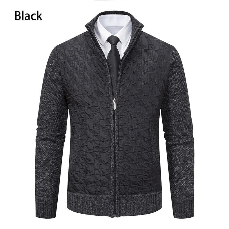 Premium slim-fit jacket with stand collar in a range of classic colours, made from high-quality chenille fabric for exceptional warmth and comfort.