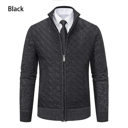 Premium slim-fit jacket with stand collar in a range of classic colours, made from high-quality chenille fabric for exceptional warmth and comfort.