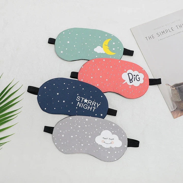 Premium cotton and silk sleep mask with adjustable strap for complete blackout and comfortable sleep