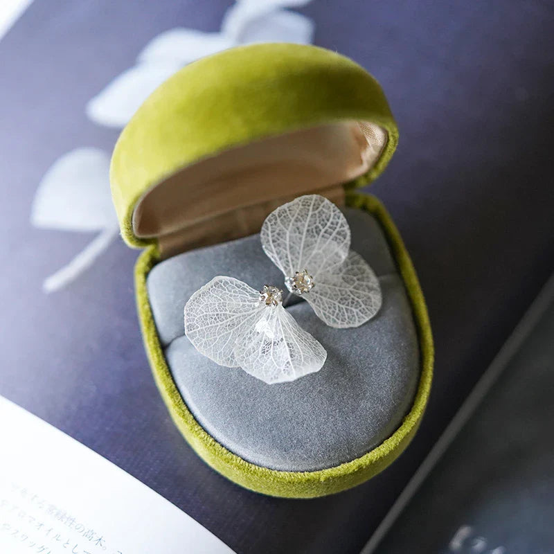 Elegant hydrangea flower air ear clips with mosquito coil functionality, made from premium alloy material