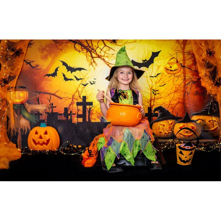 Decorative hanging cloth fabric with geometric abstraction pattern for Halloween party backdrop