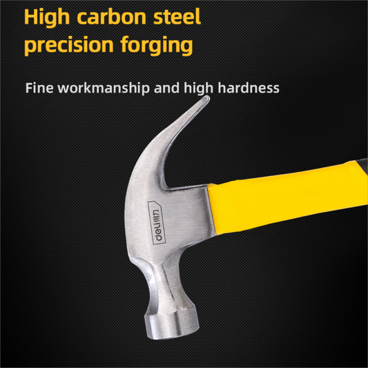 Deli Fibre Handle Claw Hammer with precision steel construction and ergonomic dual-colour grip for reliable woodworking and DIY projects