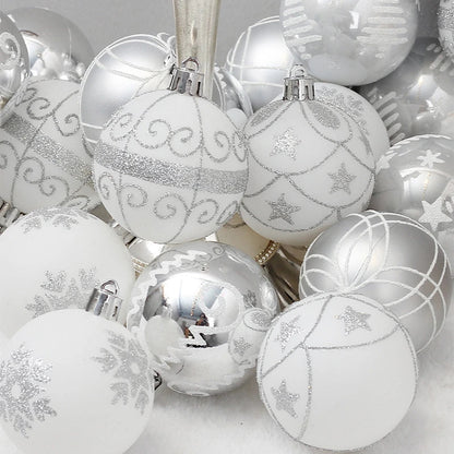 Trendha's premium silver Christmas baubles with a European-inspired design for elegant holiday decor