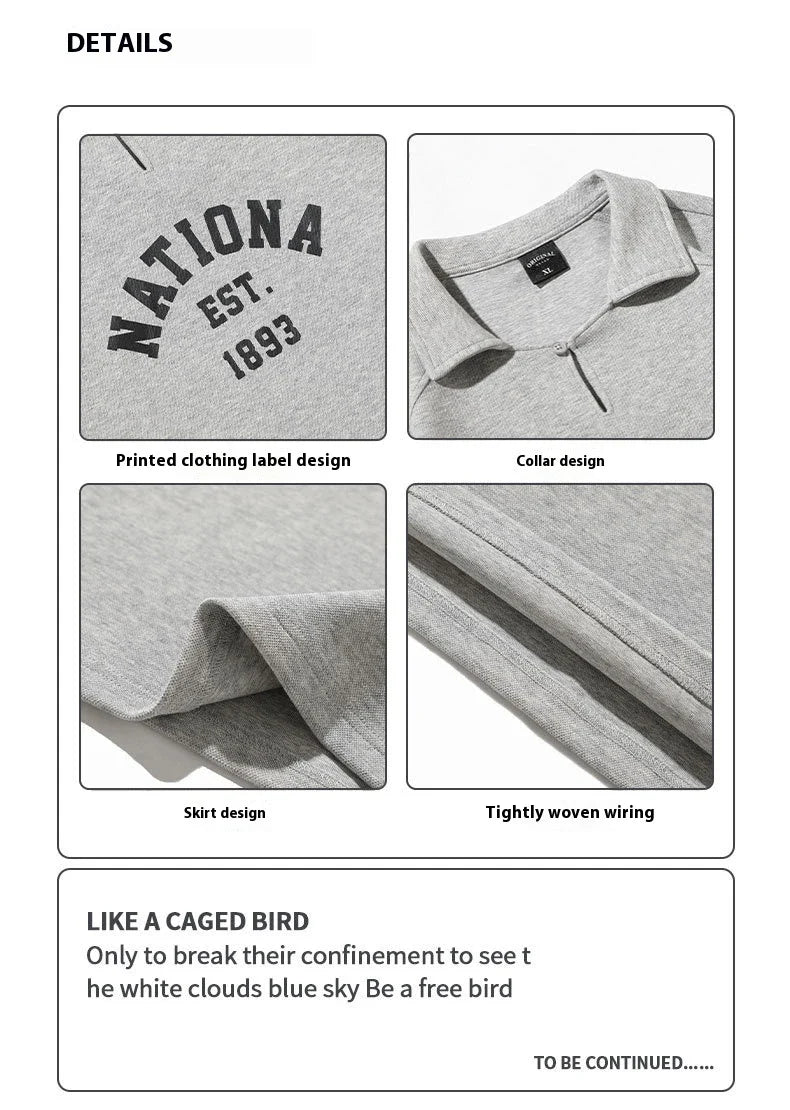 Refined cotton blend lapel shirt with half sleeves in a variety of colours, including brown, melange grey, and dark green