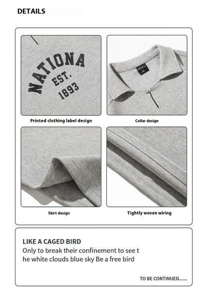 Refined cotton blend lapel shirt with half sleeves in a variety of colours, including brown, melange grey, and dark green