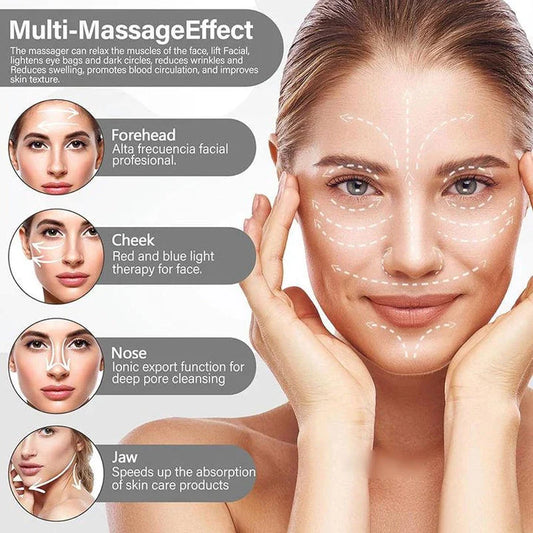 Premium 4D microcurrent facial roller for skin tightening, wrinkle reduction, and rejuvenation