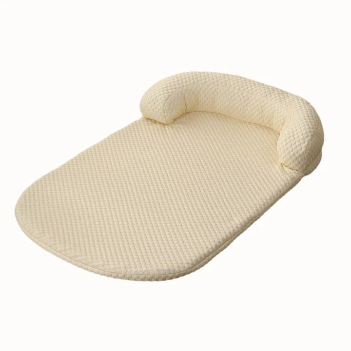 A breathable, ice-filled pet cooling mat in a variety of stylish colours for use in kennels, beds, or anywhere your pet lounges.
