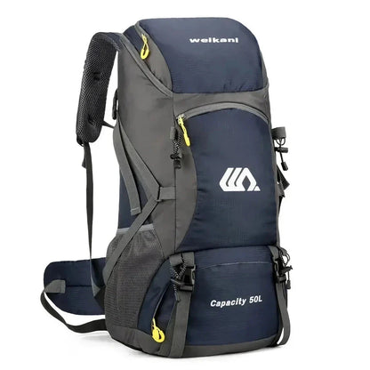 Premium 50L waterproof backpack with hydration system, shoe compartment, and reflective safety features for outdoor adventures
