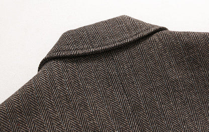 Stylish Korean-inspired relaxed fit premium small jacket in khaki colour with attention to detail