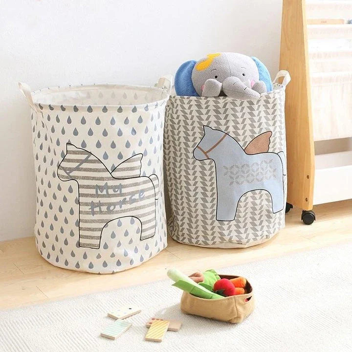 Premium foldable canvas laundry hamper with compact, space-saving design
