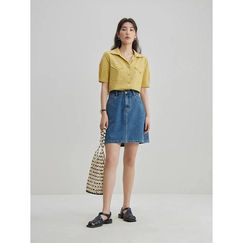 High Waist Denim Skirt for Women: Comfortable, Versatile, and Effortlessly Chic