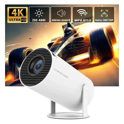 Cinematic 4K Android Projector with advanced features for immersive home entertainment