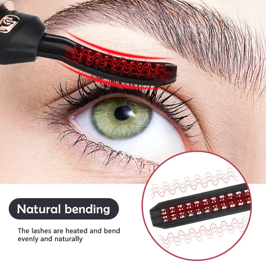 Quick-Heating USB Rechargeable Eyelash Curler with Adjustable Temperature Settings for Long-Lasting, Natural-Looking Curls