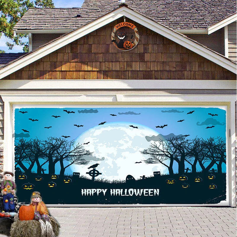 Decorative hanging cloth fabric with geometric abstraction pattern for Halloween party backdrop