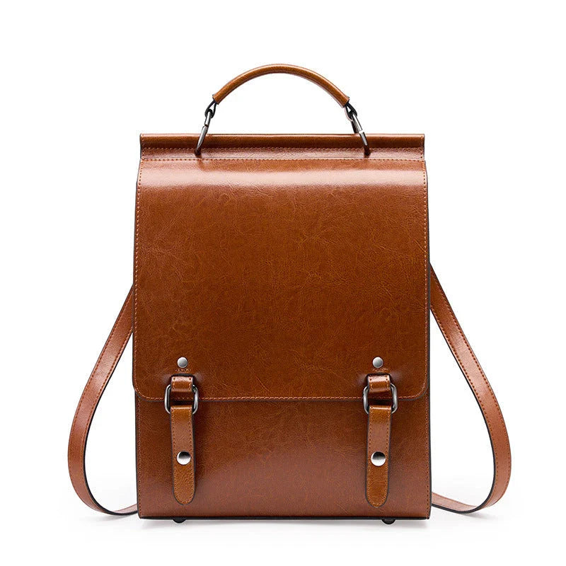 Premium genuine leather backpack with sleek design, organised interior, and comfortable straps for modern British lifestyles