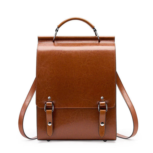 Premium genuine leather backpack with sleek design, organised interior, and comfortable straps for modern British lifestyles