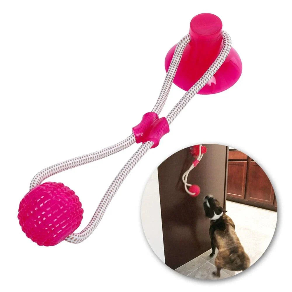 Premium dental cleaning chew toy for pets, made of durable PVC material with a grooved surface to gently massage gums and remove plaque and tartar.
