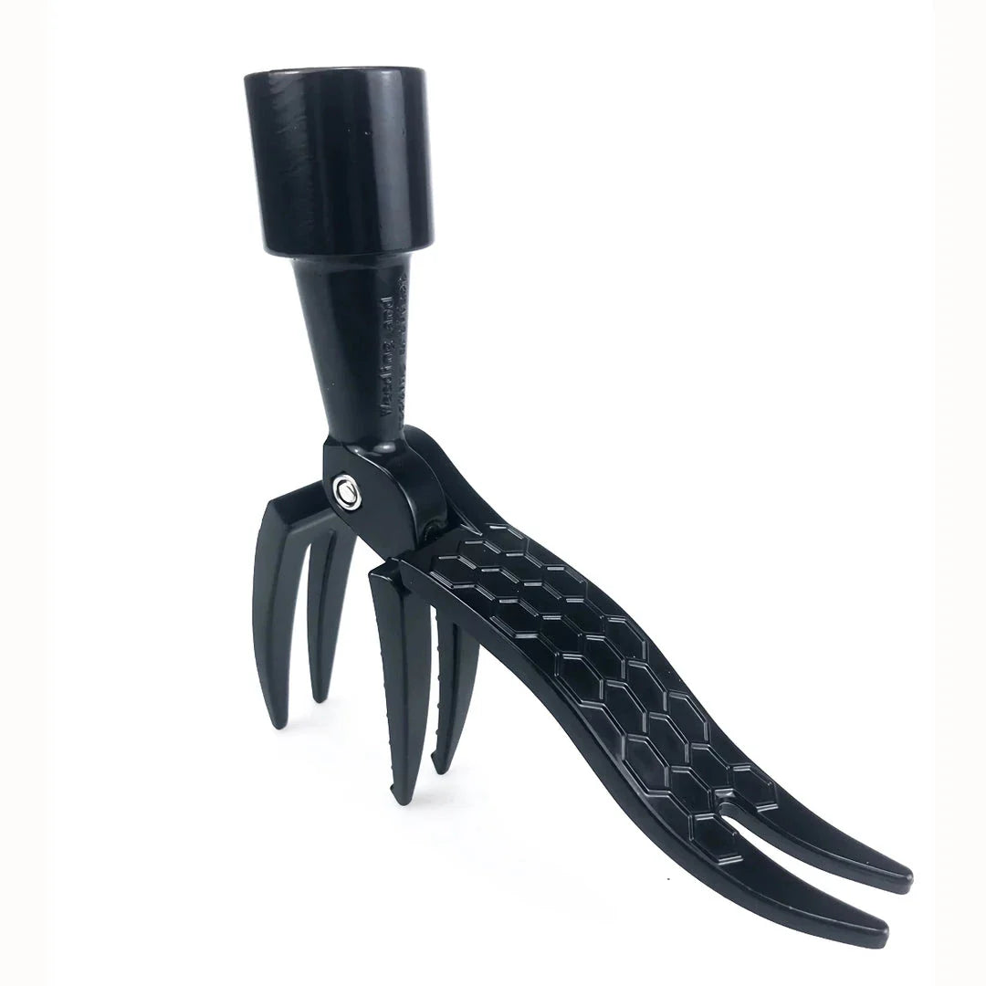 Aluminium Stand-Up Weed Puller with Long Vertical Handle for Effortless Gardening
