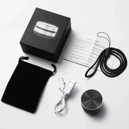 Compact, premium aluminium alloy Bluetooth bone conduction speaker with versatile sound experience