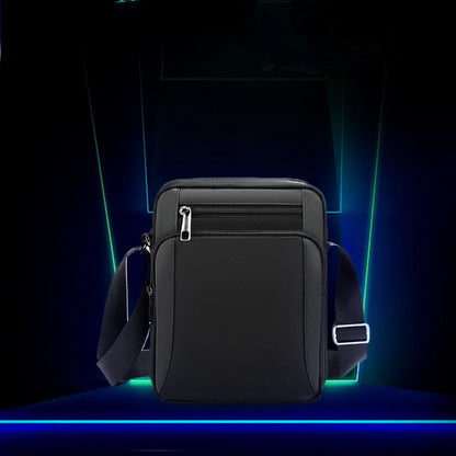 Premium quality men's classic business shoulder briefcase made of durable Oxford cloth with sleek square vertical design and ample interior storage compartments