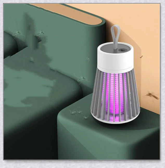 A versatile mosquito killer lamp that uses blue-violet light to attract and zap flying insects like mosquitoes, flies, and moths.