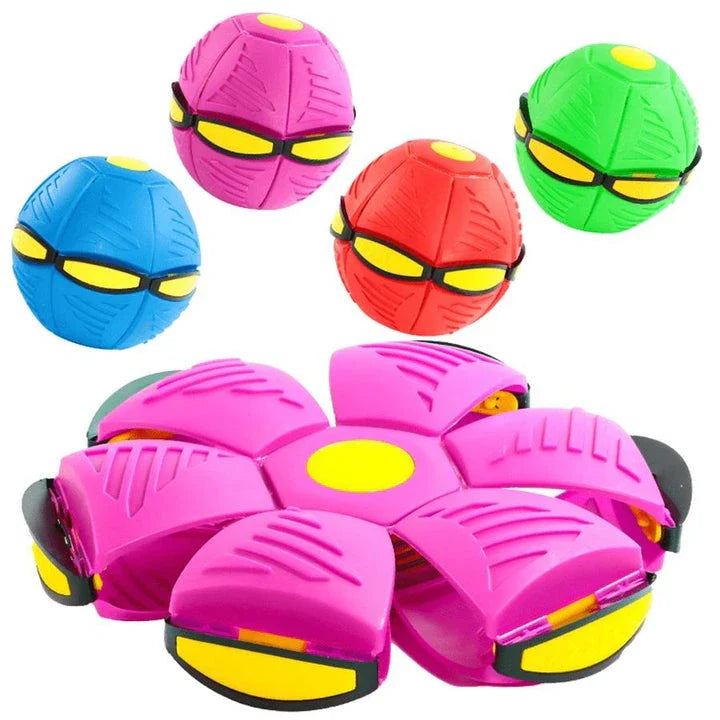 LED Flying UFO Disc Ball with mesmerizing lights, perfect for outdoor adventures