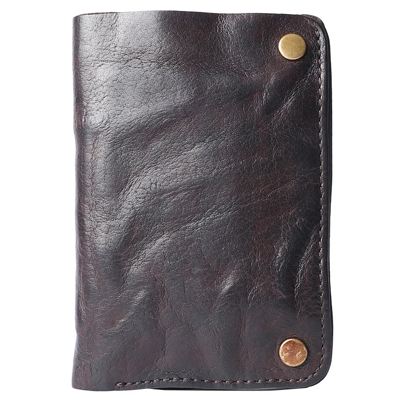 Classically Crafted Premium Leather Wallet in Dark Coffee Colour with Pleated Design
