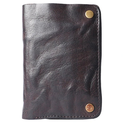 Classically Crafted Premium Leather Wallet in Dark Coffee Colour with Pleated Design