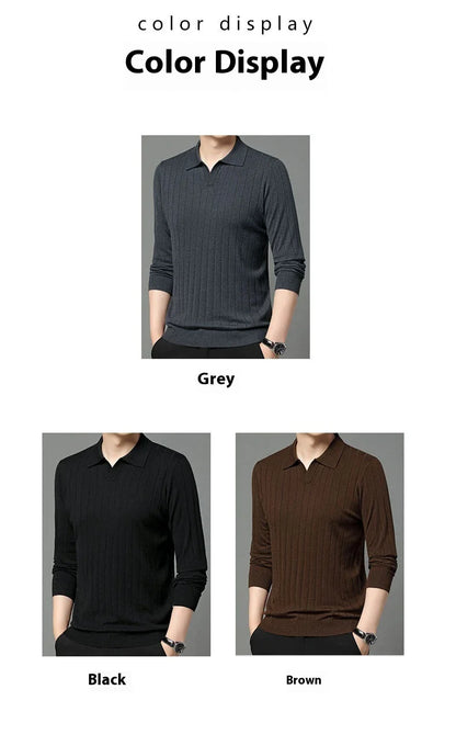 Men's autumn pullover sweater in various colours and sizes, featuring a cosy and versatile design for casual wear