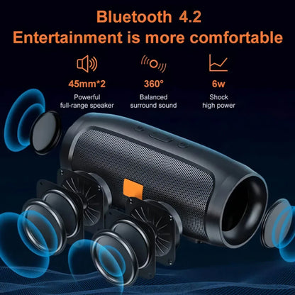 Powerful portable stereo Bluetooth speaker with deep bass and dual speakers for exceptional audio on the move