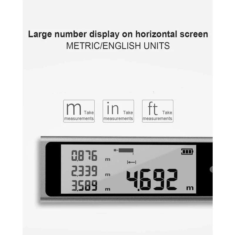 Compact Bluetooth Laser Distance Meter with Advanced Measuring Capabilities