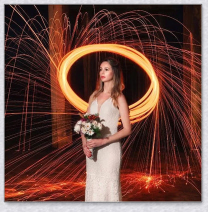 Spectacular Steel Wool Photography Kit with steel wool, whisk, and flexible wire for creating captivating light painting photography
