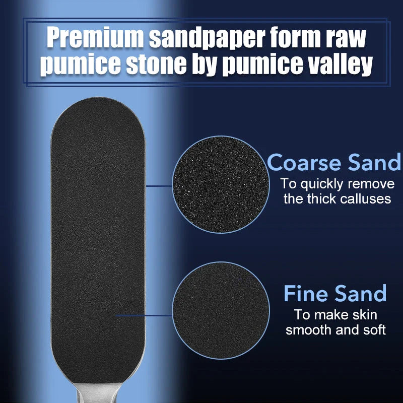 Premium double-sided stainless steel foot file for salon-quality pedicures at home