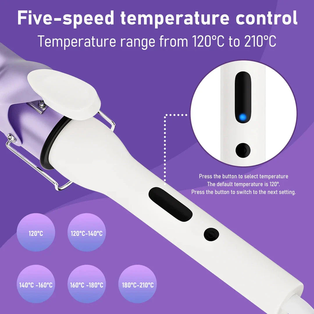 Salon-quality 40mm curling iron with tourmaline ceramic coating for creating beautiful, bouncy curls at home