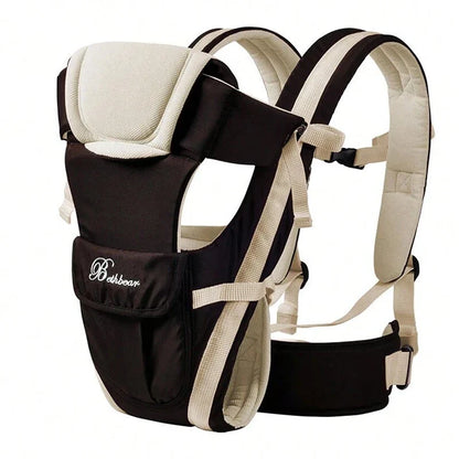 Premium baby carrier backpack with four carrying positions, adjustable straps, and ergonomic support for hands-free parenting