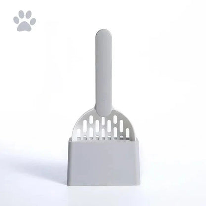 Premium Multi-Function Cat Litter Scoop with Self-Cleaning Base in Coffee Pink Colour